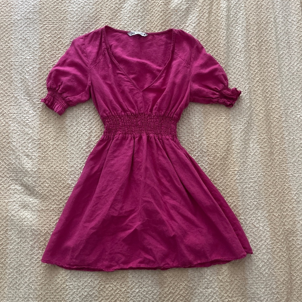 Zara pink skater dress